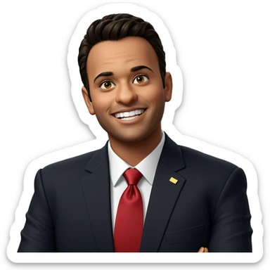 smiling boy in formal attire sticker