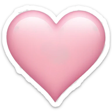 light pink heart sticker