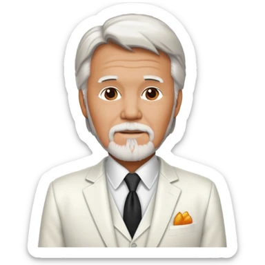 Kenny Rogers with white suit jacket sticker