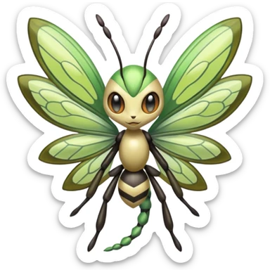 Meloetta-Beedrill-Celebi-fusion sticker