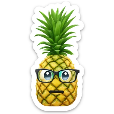 🍍 pineapple looks at its reflection in the mirror sticker