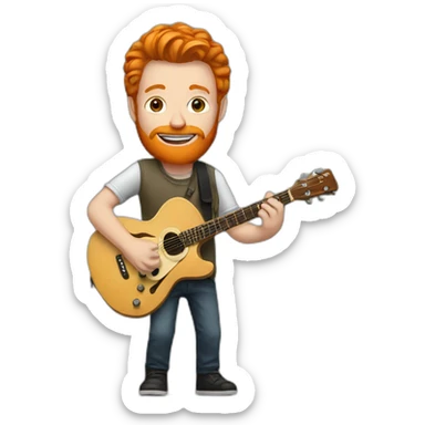 Ginger guitarist sticker