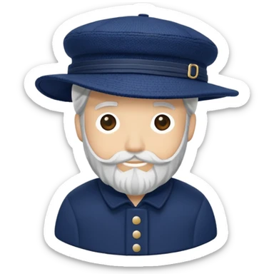 a floating Navy blue Brixton fiddler cap hat sticker