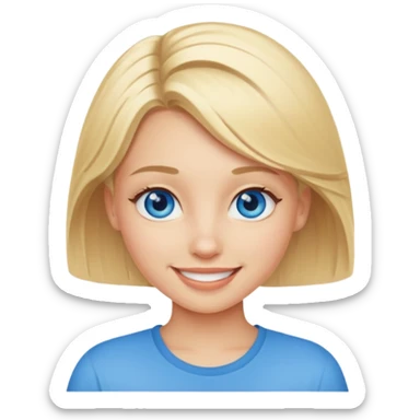 Aesthetic blonde Beautiful girl Cool smile sticker