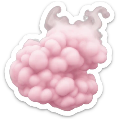 Pastel pink smoke sticker