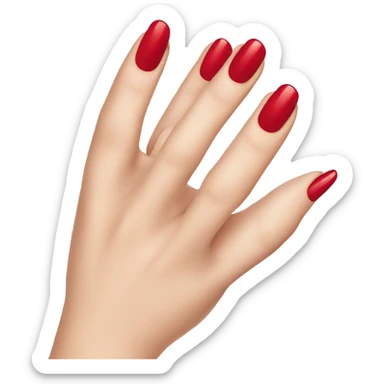 Nail Polish emoji with red nails  sticker