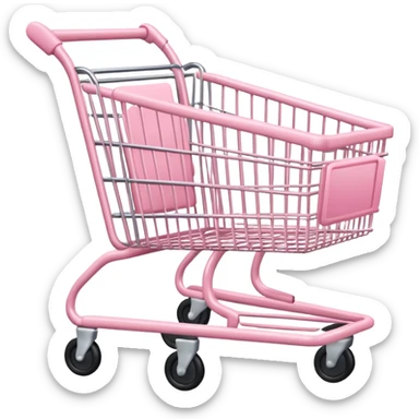 Light pink grocery cart sticker
