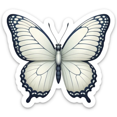 White butterfly sticker
