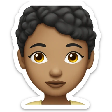 Black hair light skin girl sleeping  sticker