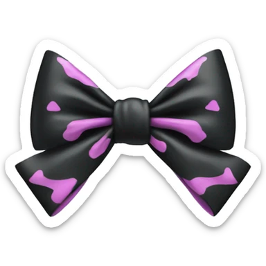 black coquette bow sticker