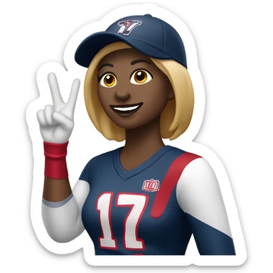 A woman as a Washington commanders fan sticker