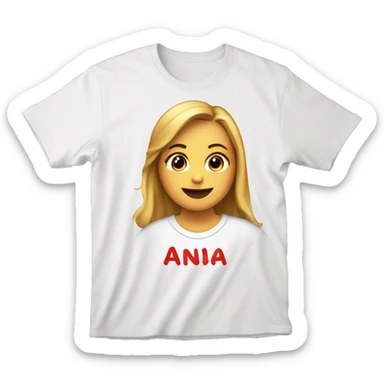 T-shirt with the inscription “I ❤️anna ” sticker
