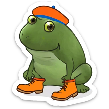 Orange- brown picture sticker