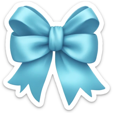 light blue bow sticker