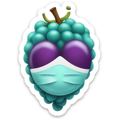 Surgery on a grape sticker