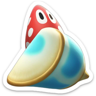 a blue shell from mario kart 8 sticker