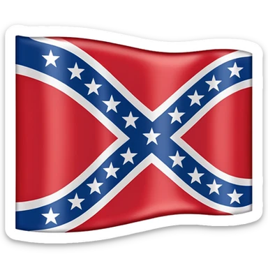 Confederate flag sticker