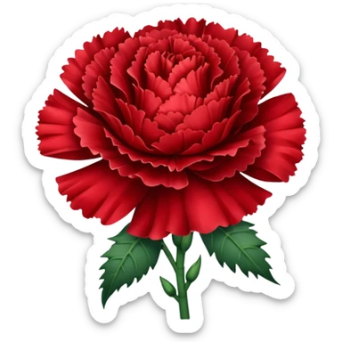 more carnation less rose. Darker red and transparent background sticker