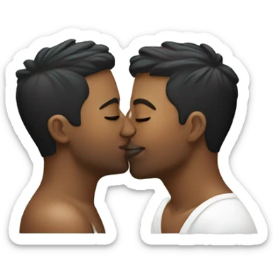 Gay men kissing sticker