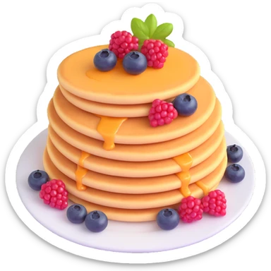 cheese pancakes with berries sticker