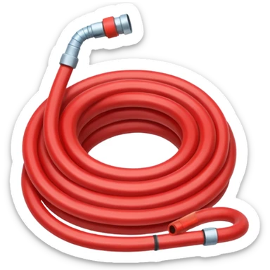 A red Hose – coiled water hose sticker