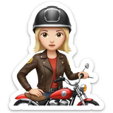 Wife being impatient on a bike sticker