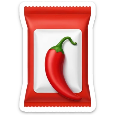 Chilli powder packet sticker