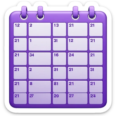 purple weekly calender sticker