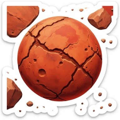 mars planet sticker