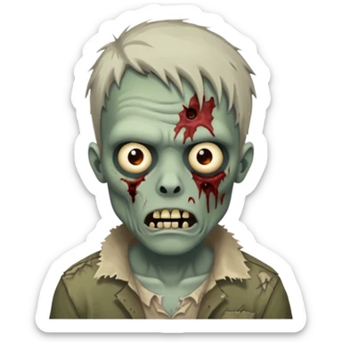 Make a zombie that have a scar in his head like 67 sticker