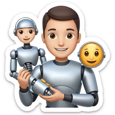 robo gift with an  worker sticker