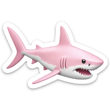 pastel pink shark sticker