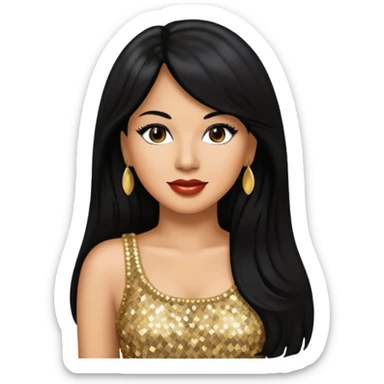 Selena Quintanilla with long hair sticker