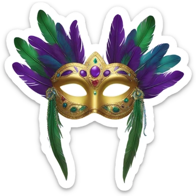 eye carnival mask sticker