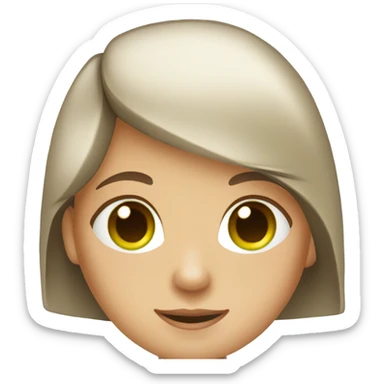 Brown hair girl with green eyes in bathrope sticker