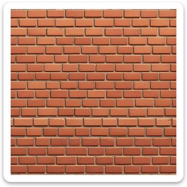 brick wall viewed from the side, perspective view sticker