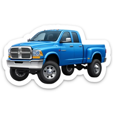 2nd gen dodge truck dually blue sticker