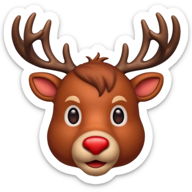 christmas deer rudolph sticker