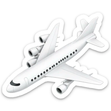Airplane white  sticker