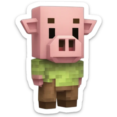 Mincraft piglin sticker