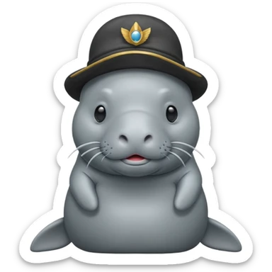 Manatee napolean sticker