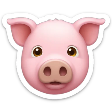 une peluche en forme de cochon sticker