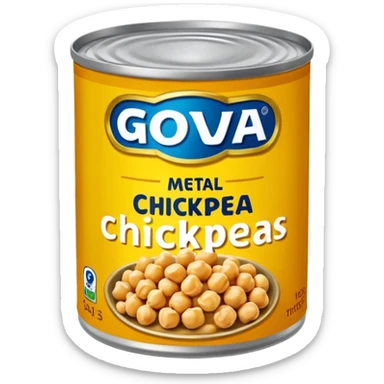 can of goya chickpeas  sticker