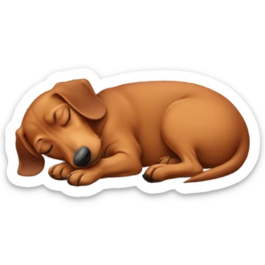 Sleeping dachshund  sticker