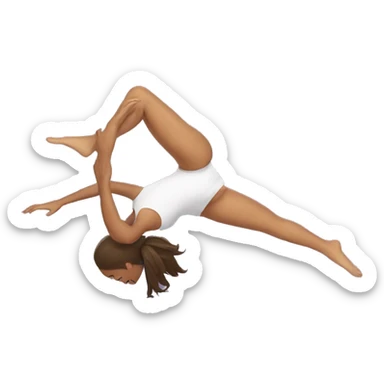 Girl back flipping  sticker