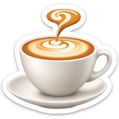 Cappuccino a cup  sticker