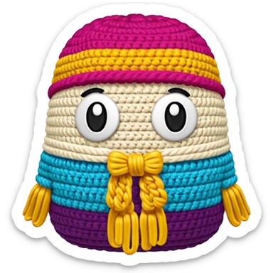 Crochet sticker
