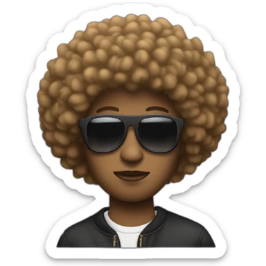 rapper with afro on mcbook sticker