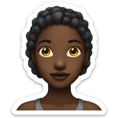 black girl w/ glowing eyes  sticker