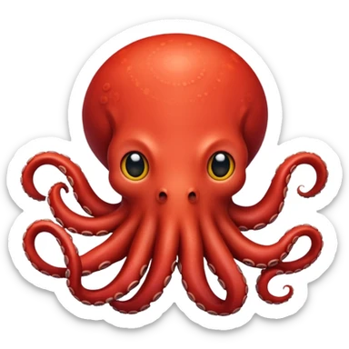 Loving Sky red octopus ￼ sticker